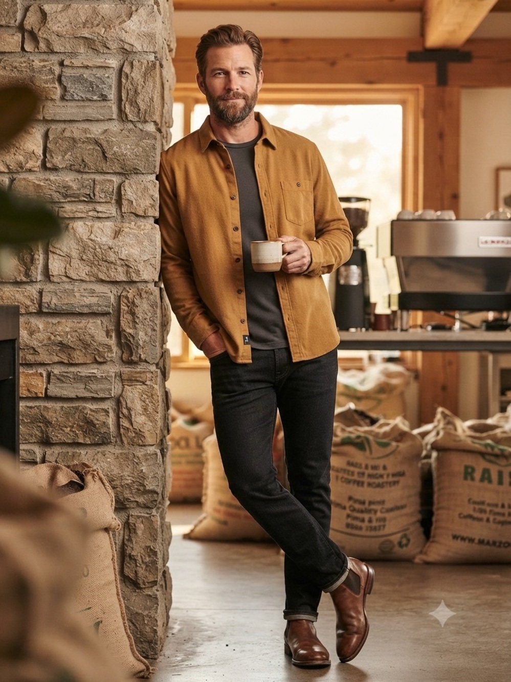 Rails "Runson" Golden Rod Flannel Shirt – Men’s Size XL